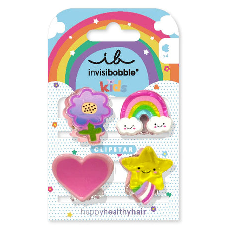 Invisibobble clipstar bambini mondo felice 4 pezzi.