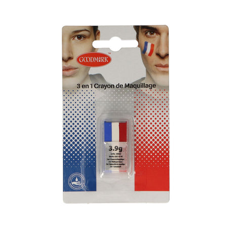 Goodmark stick trucco 3 in 1 rosso - bianco - blu 3,9 gr