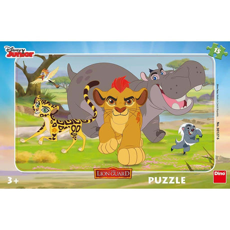 Dinotoys Dino Puzzle - Puzzle con cornice Disney la guardia del leone - 15 pezzi