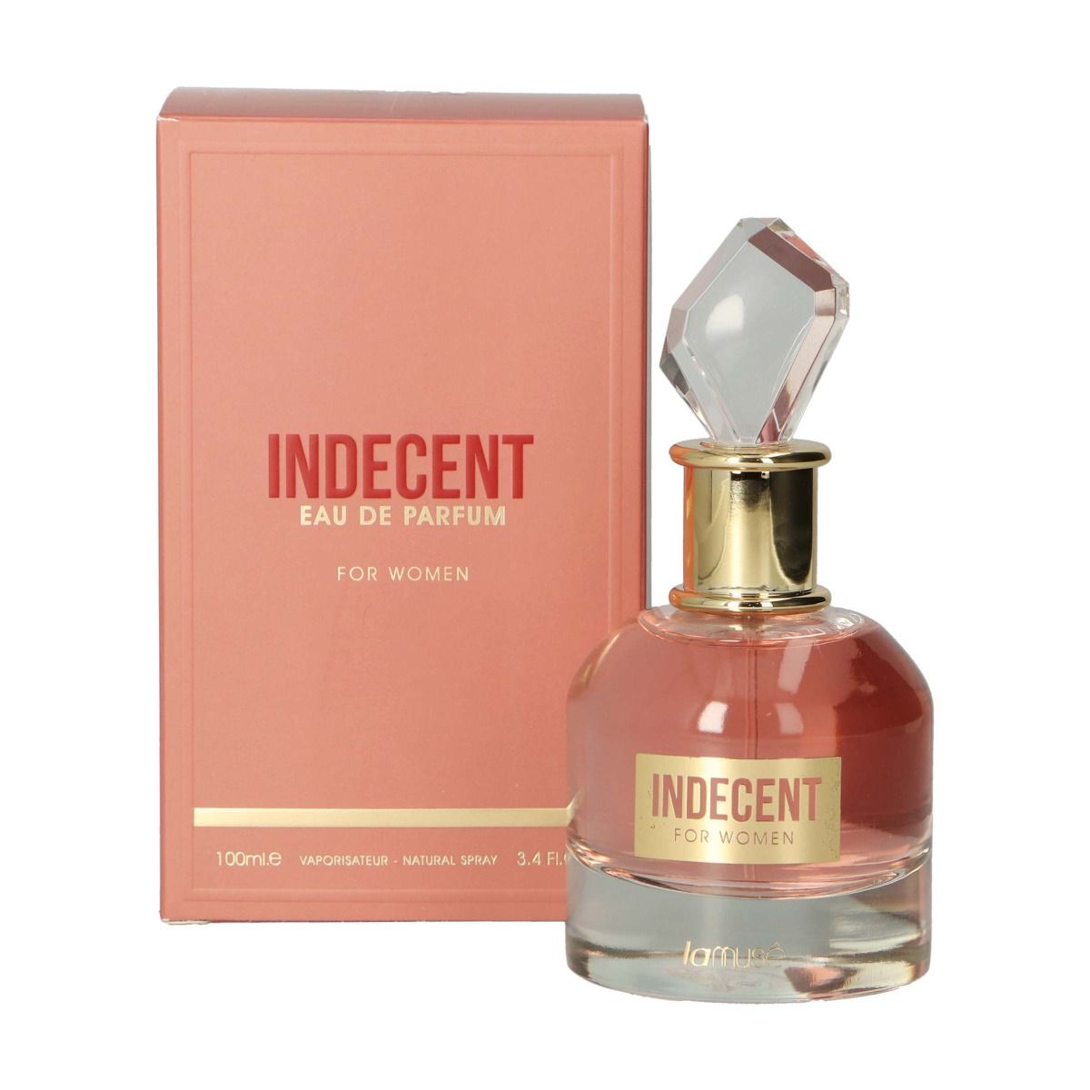 Lamusê di lattafa eau de parfum spray da donna indecente 100ml