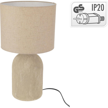 Lampada da tavolo home styling in gres e14 h46cm