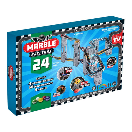 Set iniziale pista per biglie Racetrax in marmo 24 fogli 4 m
