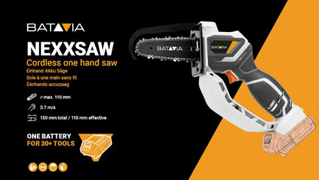 Prodotti Batavia nexxsaw motosega maxxpack 18v plus2ah batteria più caricabatterie