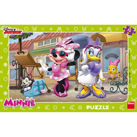 Puzzle Dinotoys - Disney Minnie e Daisy a Montmartre - 15 pezzi