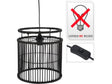 Lampada a sospensione per interni 28x28x30 cm nera