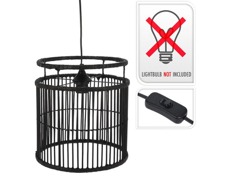 Lampada a sospensione per interni 28x28x30 cm nera