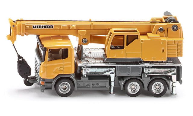 Siku 1859, camion con gru telescopica liebherr, scala 1:87, metallo e plastica