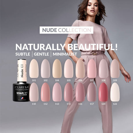 Smalto gel UV LED Claresa 5ml Nudo 117