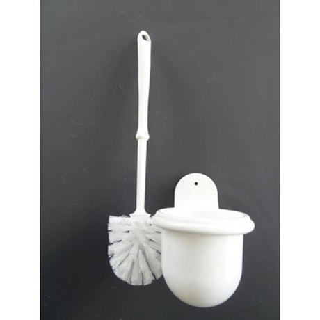 Toilet brush wall fitting plastic white