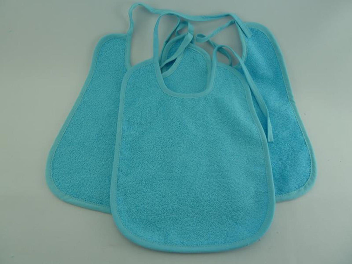Bavaglino 3 pz 25x35 cm turchese