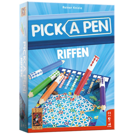 999games 999 giochi - scegli una penna - riff - gioco di dadi - dadi con matite - fogli di punteggio di 3 diversi livelli - gioco da tavolo - gioco per famiglie - piccolo regalo - contiene regole del gioco in NL e EN