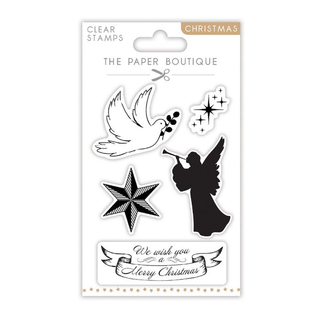 La boutique della carta • francobolli natalizi trasparenti angeli