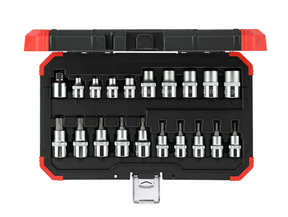 Gedore rosso | r68003020| set di chiavi a bussola | 3 8” + 1 2 | tx | 20 pezzi - r68003020