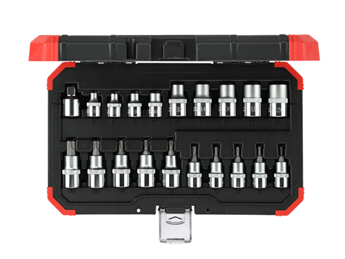 Gedore rosso | r68003020| set di chiavi a bussola | 3 8” + 1 2 | tx | 20 pezzi - r68003020