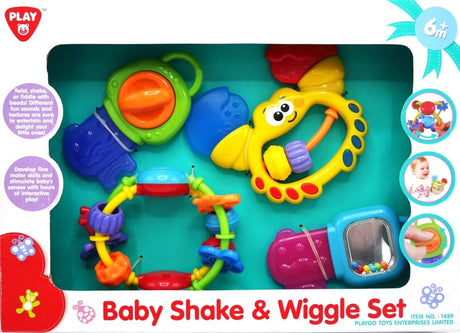 Playgo baby shake and wiggle set da 4 pezzi con vari suoni