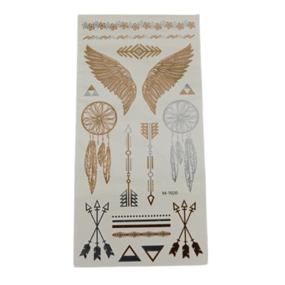 Set tatuaggi metallici 21 cm | 72 pezzi