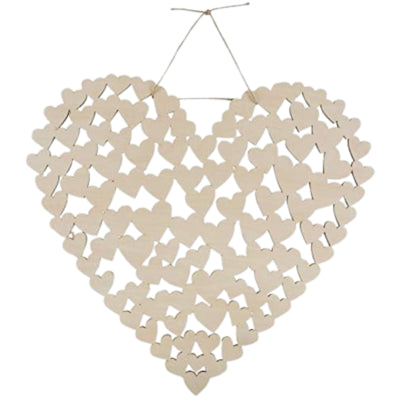 Libro degli ospiti cuore 47 cm | 24 pezzi
