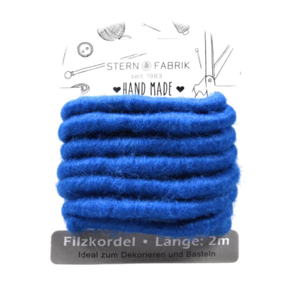 Stern tessuto in feltro cordoncino blu cobalto 2 m | 36 pezzi