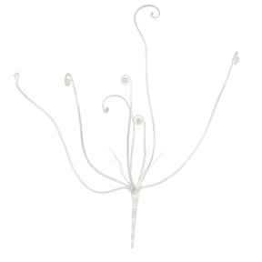 Riccioli di rami artificiali bianchi 54 cm | 12 pezzi