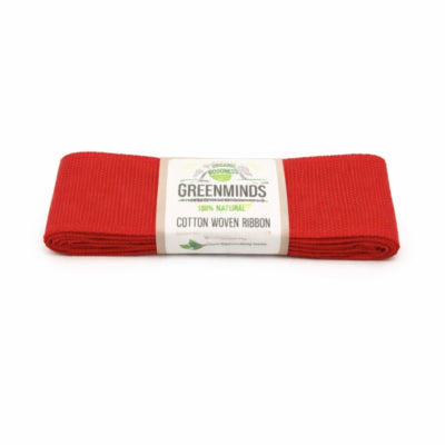 Nastro Greenminds in cotone rosso 2 m | 48 pezzi