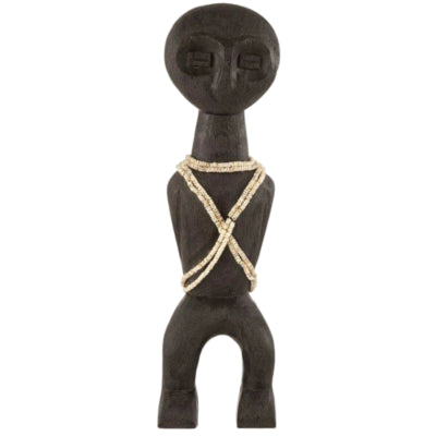 Figura J-line in legno di mango primitivo nero 47 cm | 6 pezzi