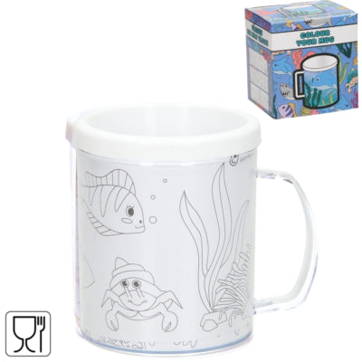Colora la tua tazza di animali marini 250 ml | 36 pezzi