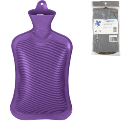 Borsa dell'acqua calda Relaxdays viola 2 l | 6 pezzi
