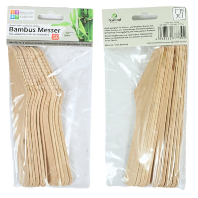 Coltelli in bambù 16,5 cm 12 pezzi | 24 pezzi