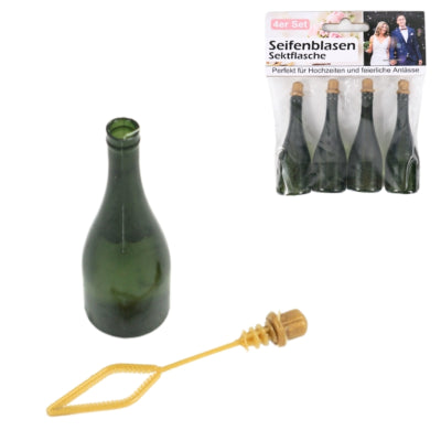 Bottiglia di champagne che soffia bolle 7,7 cm 4 pezzi | 24 pezzi