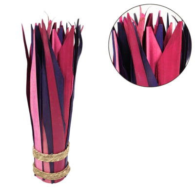 Fascio di foglie secche rosa viola 35 cm | 48 pezzi