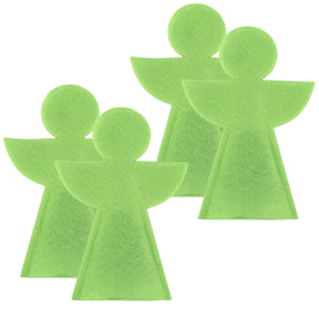 Scaldauova natalizie angelo in feltro verde 20 cm set da 4 | 18 pezzi