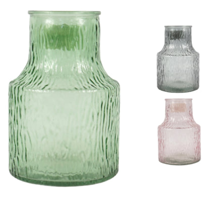 Vaso vetro 20 cm 3 assortiti | 12 pezzi