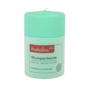 Profissimo candela a colonna verde 8 x 12 cm | 8 pezzi