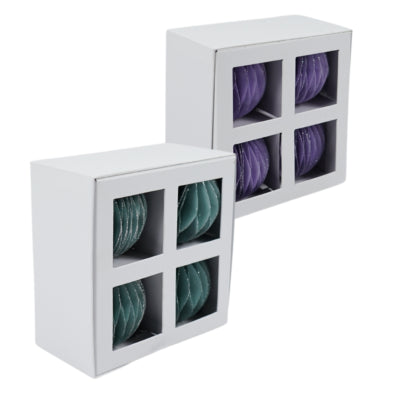 Migros (r) Palline di Natale in carta con glitter 9 cm 2 set assortito da 4 | 6 pezzi