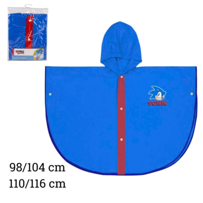 Poncho antipioggia per bambini Sonic 2 assortiti | 6 pezzi