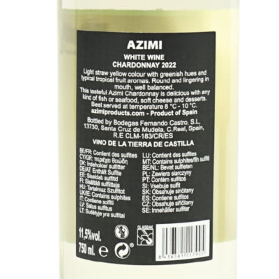 Azimi vino bianco chardonnay 750 ml | 6 pezzi