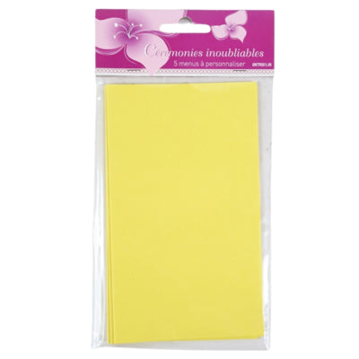 Carte vergini gialle 17 cm 5 pezzi | 24 pezzi