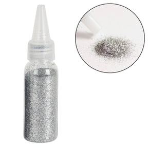 Decorazione glitter argento metallizzato 40 g | 36 pezzi
