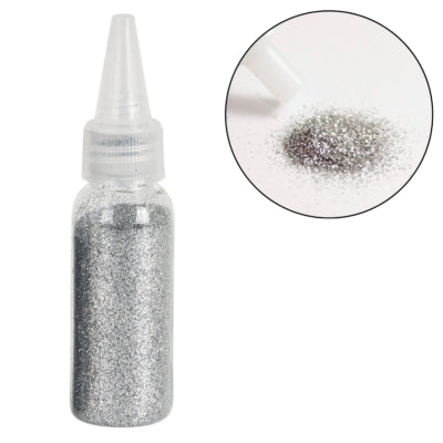 Decorazione glitter argento metallizzato 40 g | 36 pezzi