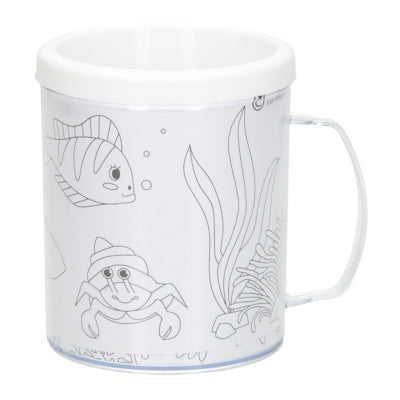 Colora la tua tazza di animali marini 250 ml | 36 pezzi