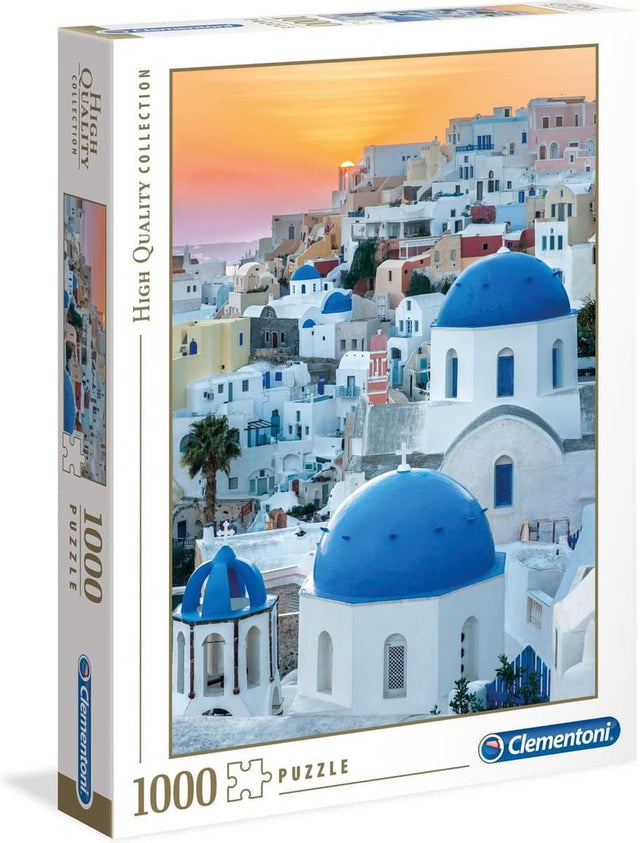 Puzzle Clementoni - paesaggio urbano di Santorini - 1000 pezzi