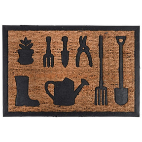 Esschert design zerbino in gomma cocco attrezzi da giardino 61x40 cm