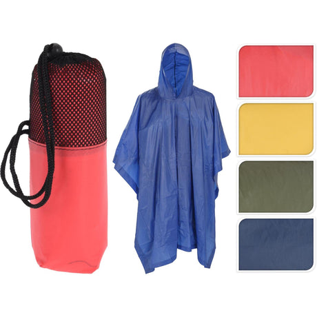 Poncho antipioggia per adulti in custodia