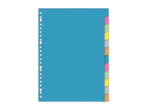 Kangaro tab A4 cartoncino bianco 220gr assortiti 23 fori 12 pezzi