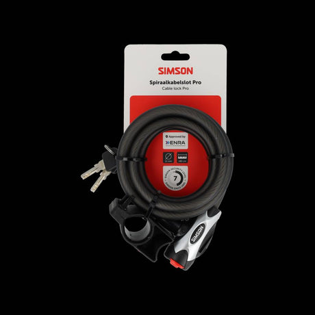 Lucchetto con cavo a spirale Simson pro taglia xxl - 12 mm x 180 cm