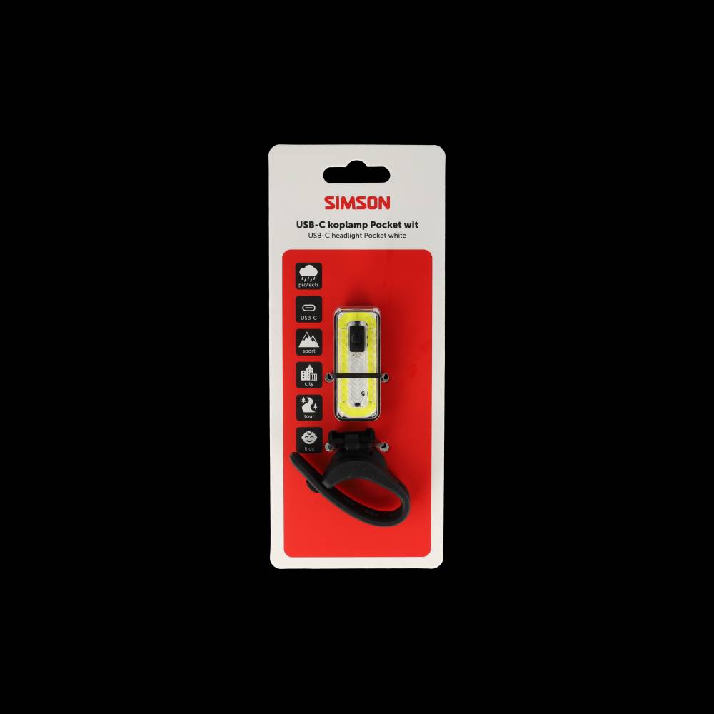 Lampada tascabile LED Simson USB-C bianca