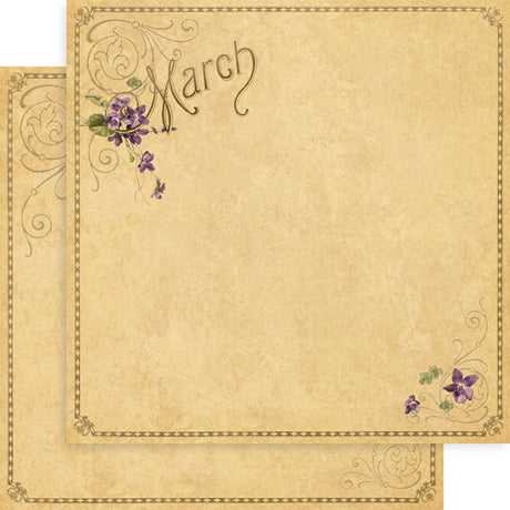Graphic45 • Fondotinta in carta fronte-retro 30,5x30,5 cm x1 marzo