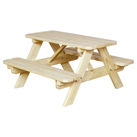 Sens -line jimmy panca da picnic per bambini in legno di pino h55x90x90cm