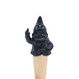 Stoobz design stoobz gnomy autoirrigante vaffanculo gnomo nero 6x4,5x16,5 cm