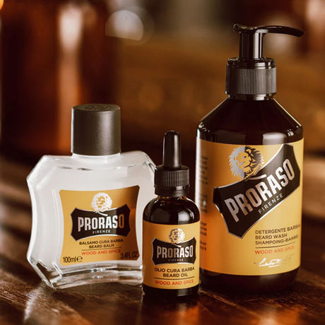Confezione regalo Proraso per la cura della barba, spezie in legno
